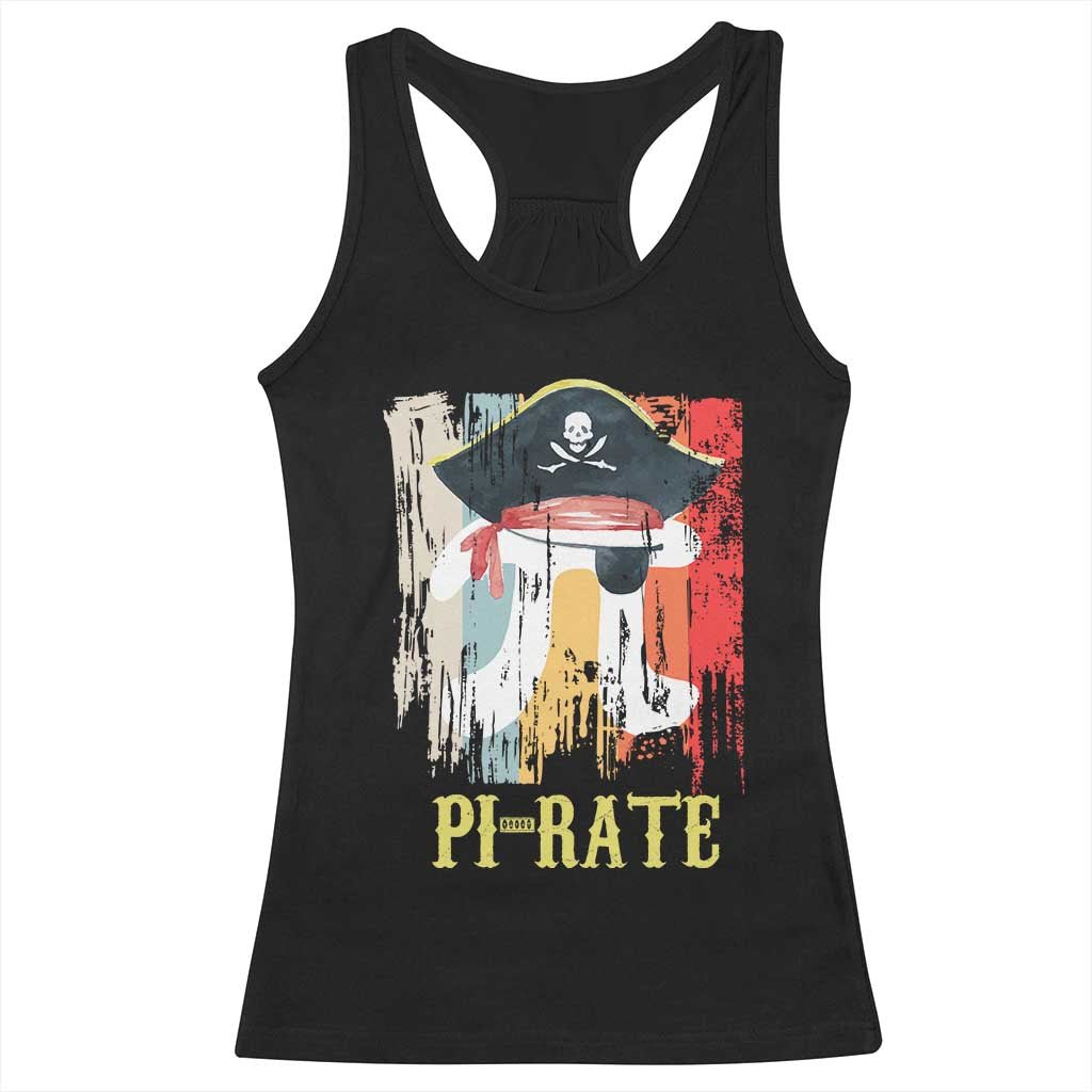 Funny Pi-rate Racerback Tank Top Pi Day Math Geek Pirate Lover TS02 Black Print Your Wear