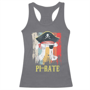 Funny Pi-rate Racerback Tank Top Pi Day Math Geek Pirate Lover TS02 Charcoal Print Your Wear