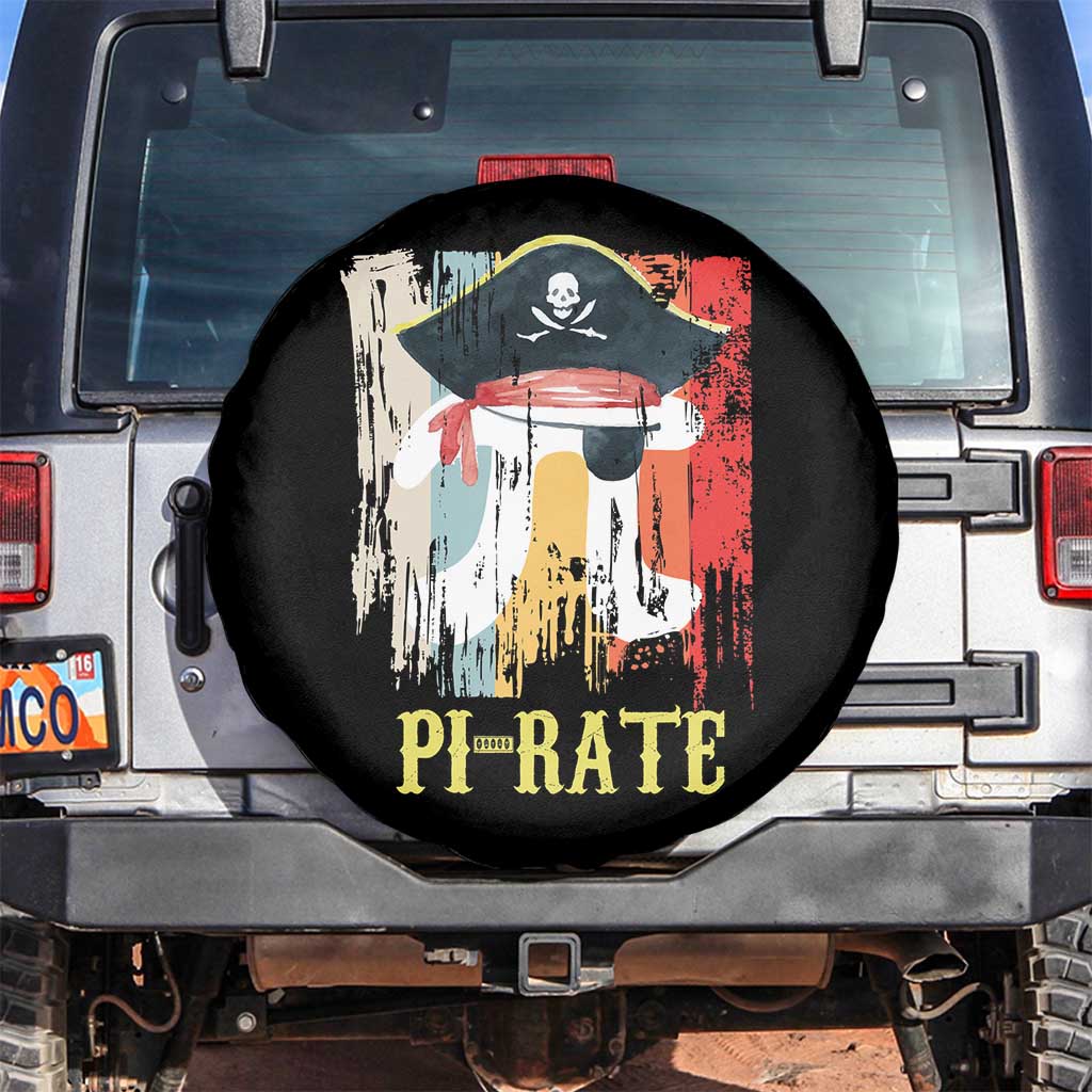 Funny Pi-rate Spare Tire Cover Pi Day Math Geek Pirate Lover TS02 No hole Black Print Your Wear