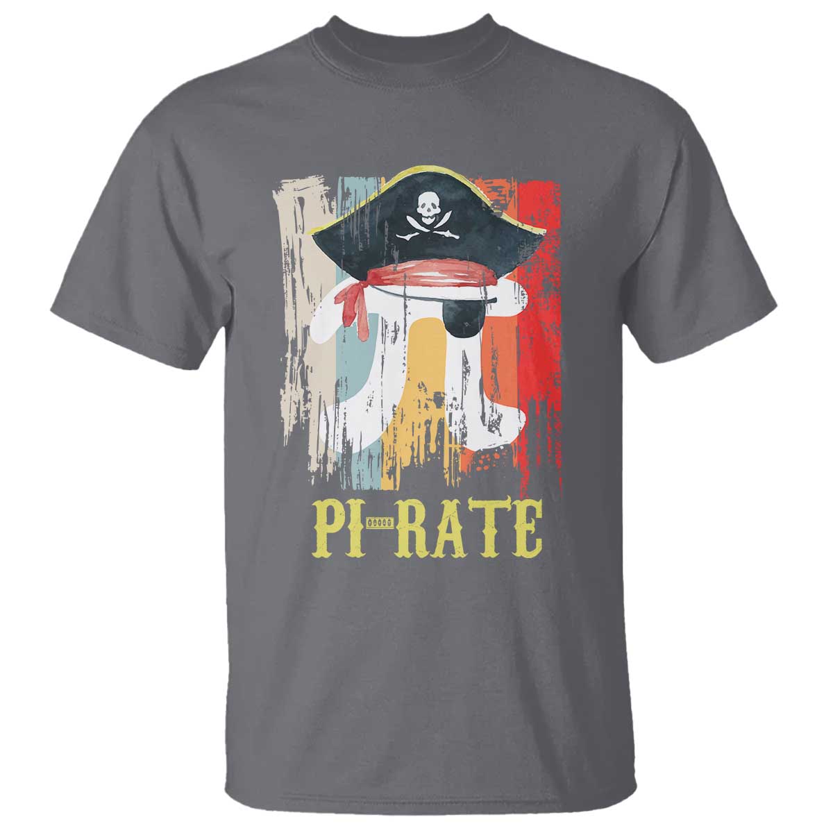 Funny Pi-rate T Shirt Pi Day Math Geek Pirate Lover TS02 Charcoal Print Your Wear