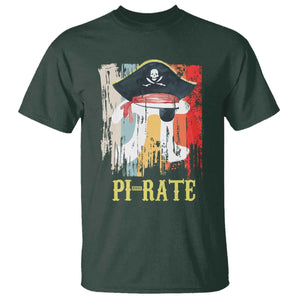 Funny Pi-rate T Shirt Pi Day Math Geek Pirate Lover TS02 Dark Forest Green Print Your Wear
