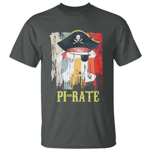 Funny Pi-rate T Shirt Pi Day Math Geek Pirate Lover TS02 Dark Heather Print Your Wear