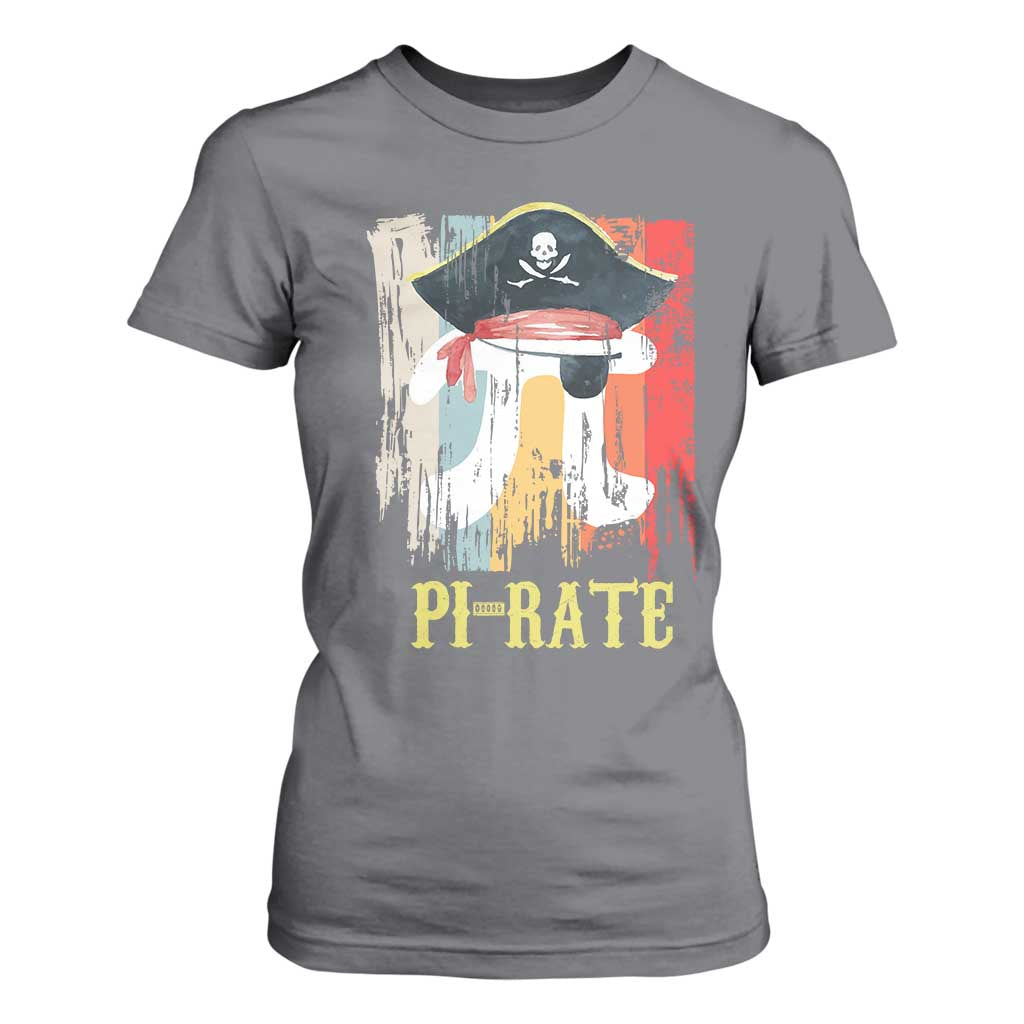 Funny Pi-rate T Shirt For Women Pi Day Math Geek Pirate Lover TS02 Charcoal Print Your Wear
