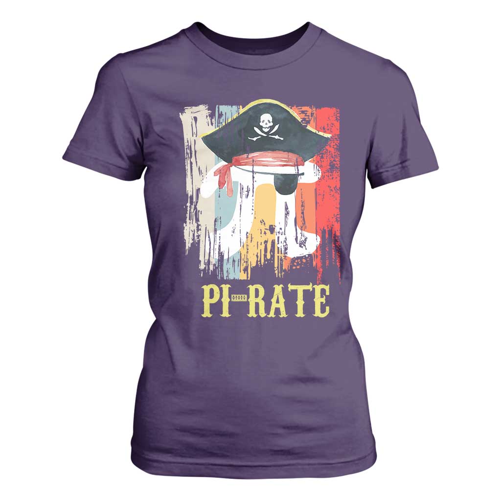 Funny Pi-rate T Shirt For Women Pi Day Math Geek Pirate Lover TS02 Purple Print Your Wear