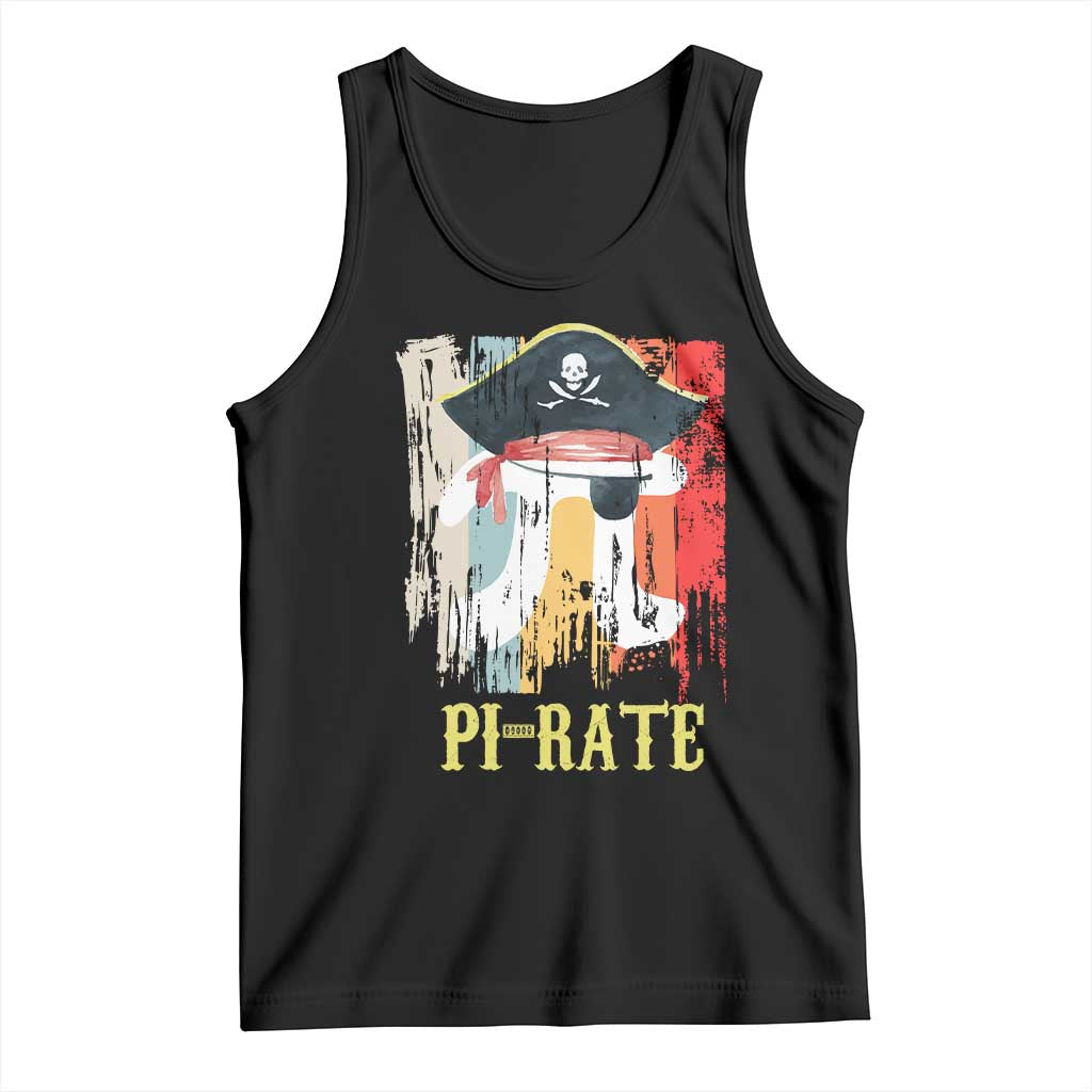 Funny Pi-rate Tank Top Pi Day Math Geek Pirate Lover TS02 Black Print Your Wear