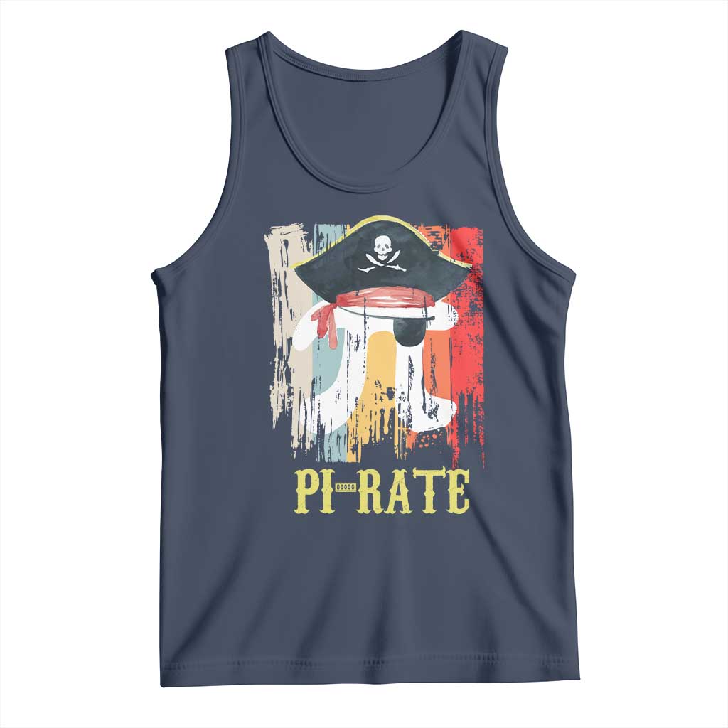 Funny Pi-rate Tank Top Pi Day Math Geek Pirate Lover TS02 Navy Print Your Wear