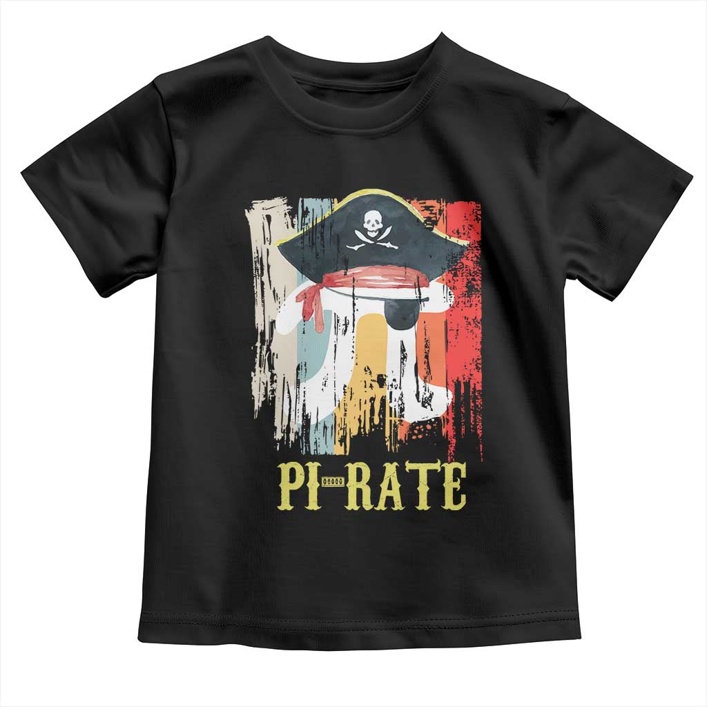 Funny Pi-rate Toddler T Shirt Pi Day Math Geek Pirate Lover TS02 Black Print Your Wear
