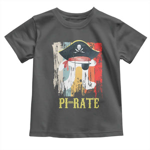 Funny Pi-rate Toddler T Shirt Pi Day Math Geek Pirate Lover TS02 Dark Heather Print Your Wear