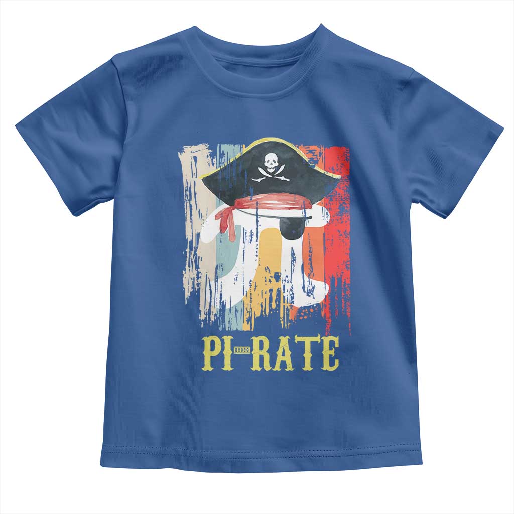 Funny Pi-rate Toddler T Shirt Pi Day Math Geek Pirate Lover TS02 Royal Blue Print Your Wear