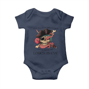 Funny Pirate Baby Onesie All Fun And Games Until Someone Loses an Eye TS02 Navy Print Your Wear