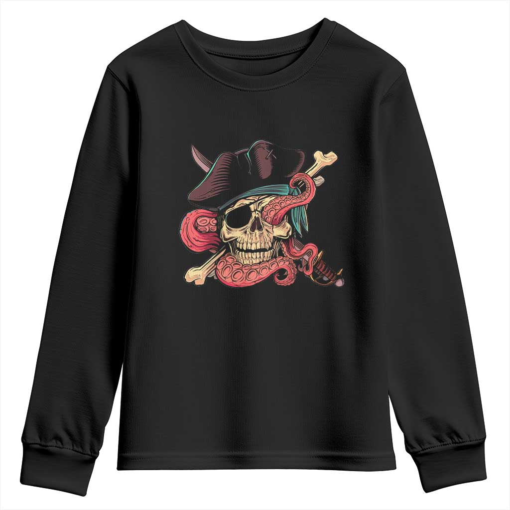 Funny Pirate Youth Sweatshirt All Fun And Games Until Someone Loses an Eye TS02 Black Print Your Wear