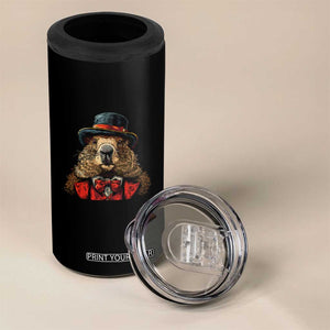 Cute Groundhog 4 in 1 Can Cooler Tumbler Woodchuck Day Animal Lover TS02 Print Your Wear