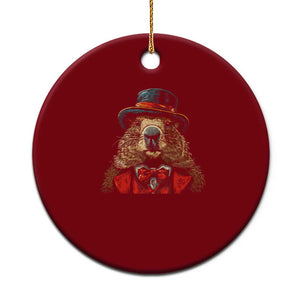 Cute Groundhog Ceramic Ornament Woodchuck Day Animal Lover TS02 1pc Red Print Your Wear