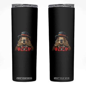 Cute Groundhog Skinny Tumbler Woodchuck Day Animal Lover TS02 Black Print Your Wear
