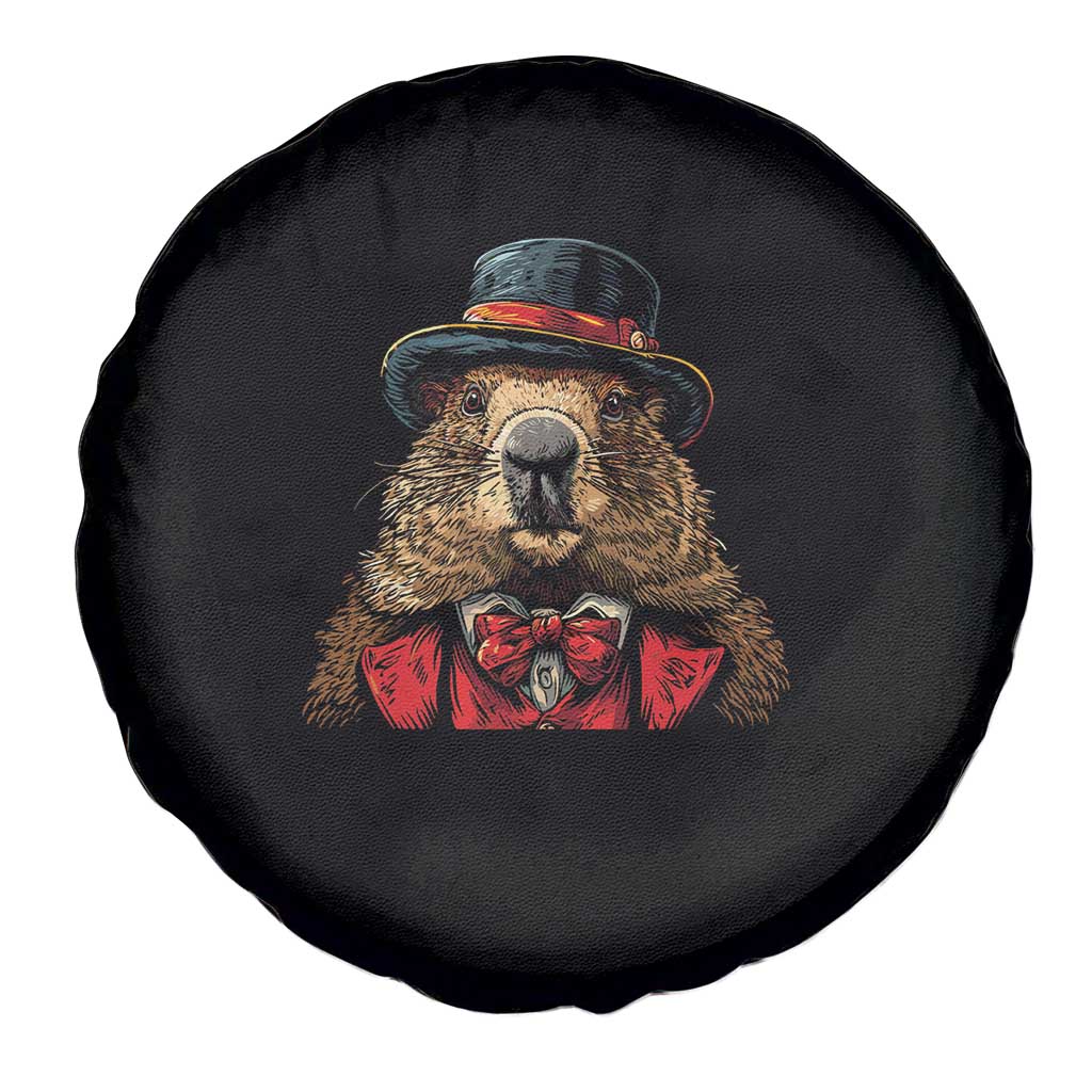 Cute Groundhog Spare Tire Cover Woodchuck Day Animal Lover TS02 Print Your Wear