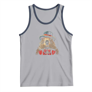 Cute Groundhog Tank Top Woodchuck Day Animal Lover TS02 Athletic Heather Navy Print Your Wear