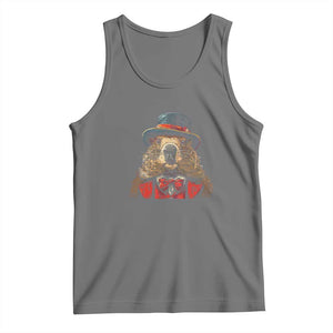 Cute Groundhog Tank Top Woodchuck Day Animal Lover TS02 Black Heather Print Your Wear