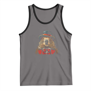 Cute Groundhog Tank Top Woodchuck Day Animal Lover TS02 Deep Heather Black Print Your Wear