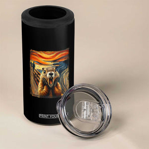 Funny Scream Groundhog 4 in 1 Can Cooler Tumbler Woddchuck Day TS02 Print Your Wear