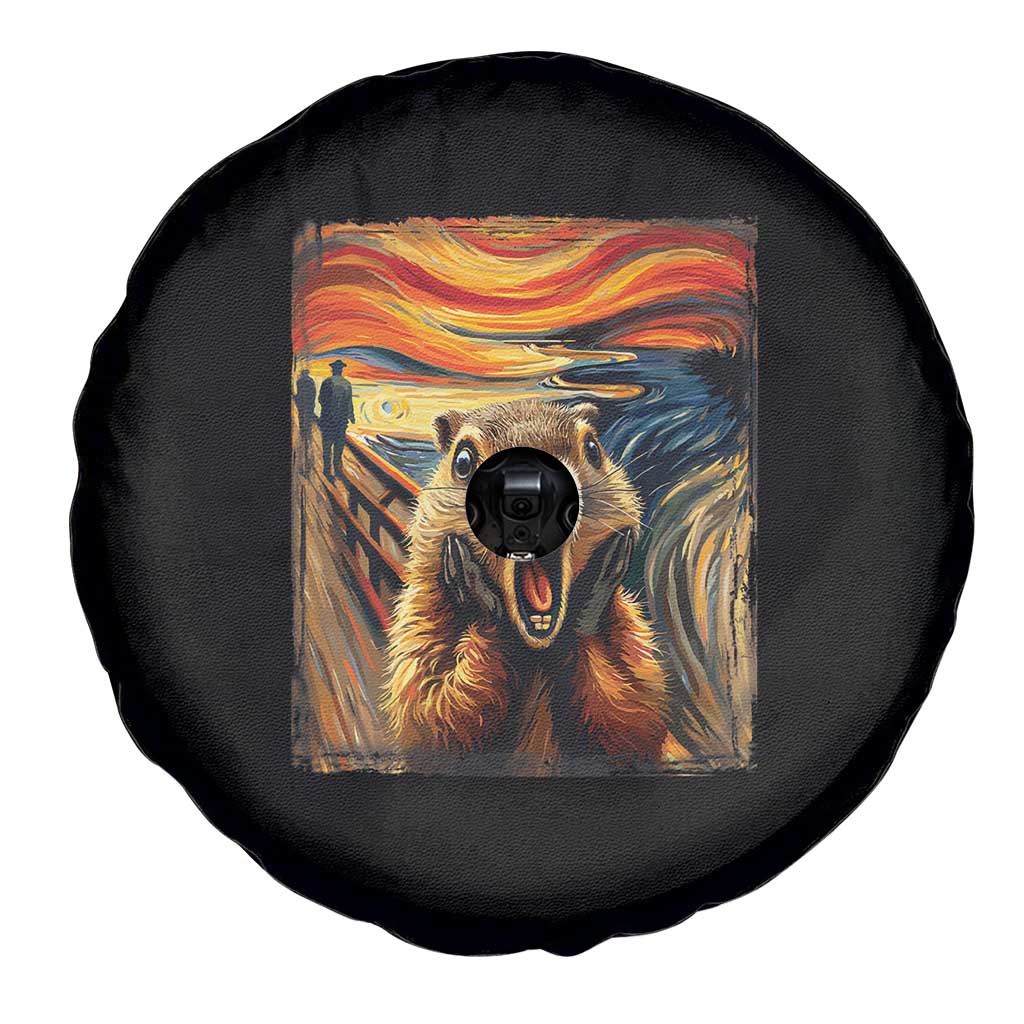 Funny Scream Groundhog Spare Tire Cover Woddchuck Day TS02 Print Your Wear