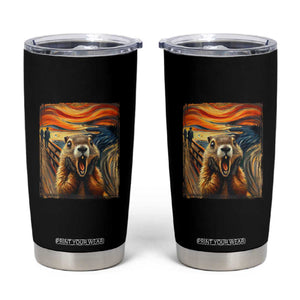 Funny Scream Groundhog Tumbler Cup Woddchuck Day TS02 Black Print Your Wear