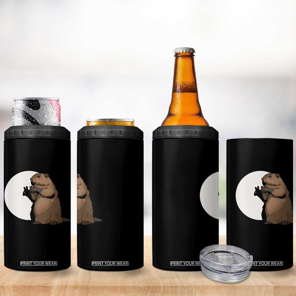 Groundhog Shadow Meteorlogy 4 in 1 Can Cooler Tumbler Woodchuck Puppet Funny Gift TS02 Print Your Wear