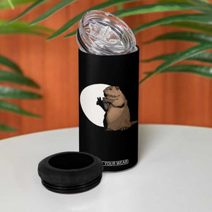 Groundhog Shadow Meteorlogy 4 in 1 Can Cooler Tumbler Woodchuck Puppet Funny Gift TS02 Print Your Wear