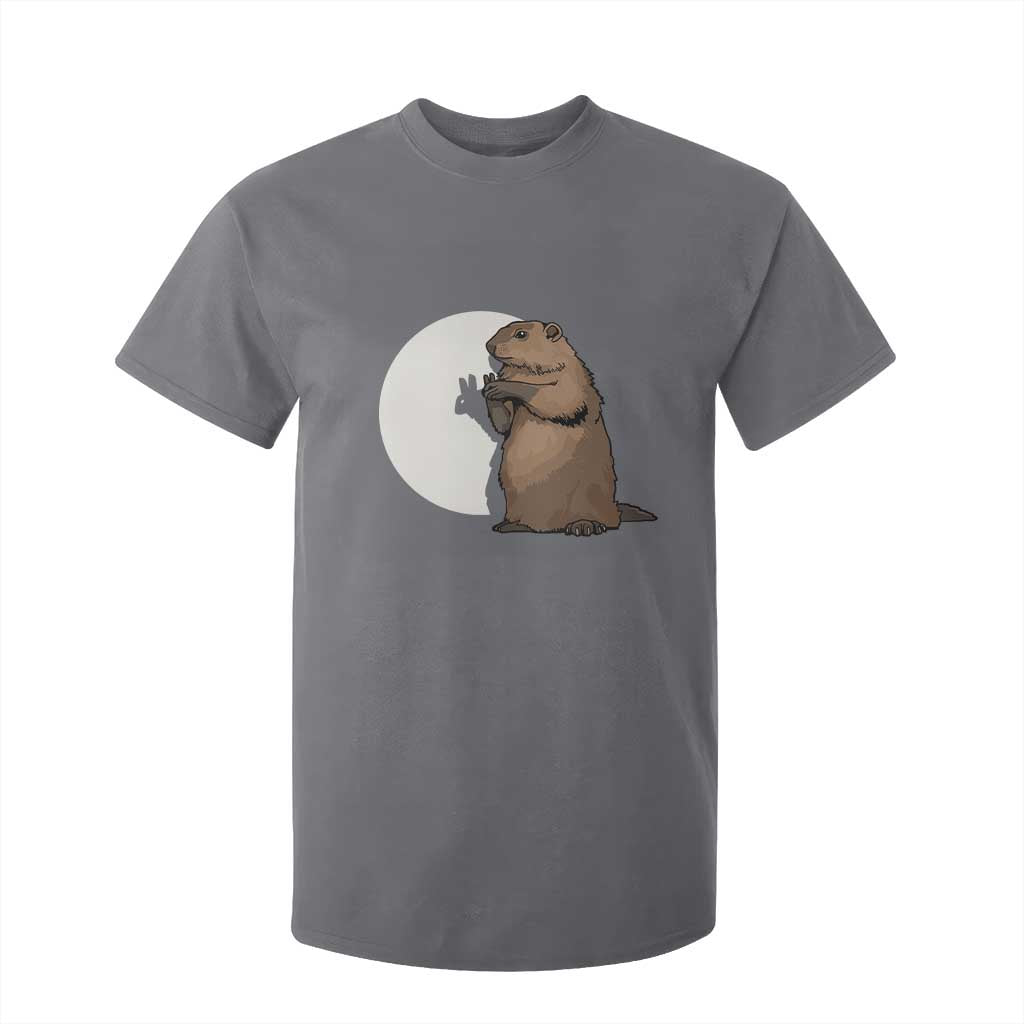 Groundhog Shadow Meteorlogy T Shirt For Kid Woodchuck Puppet Funny Gift TS02 Charcoal Print Your Wear