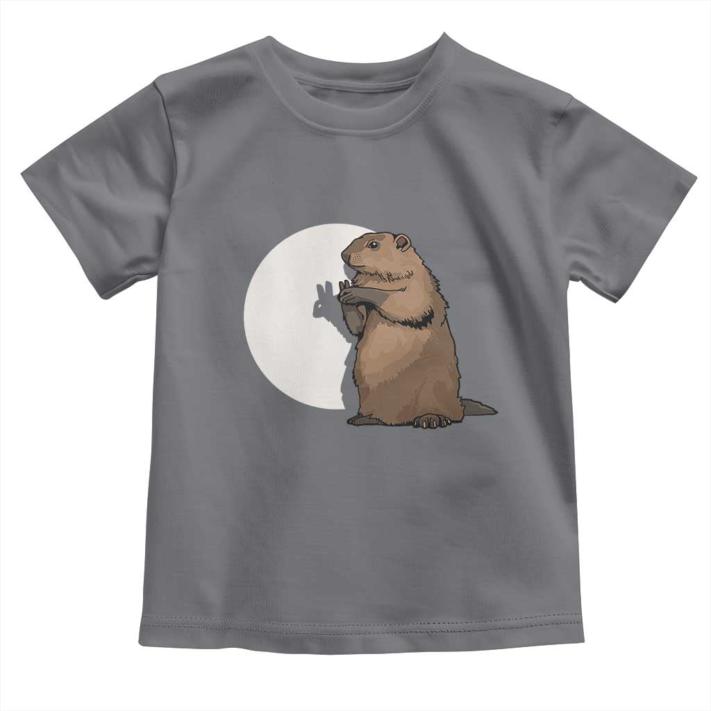 Groundhog Shadow Meteorlogy Toddler T Shirt Woodchuck Puppet Funny Gift TS02 Charcoal Print Your Wear