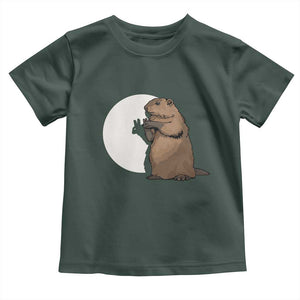 Groundhog Shadow Meteorlogy Toddler T Shirt Woodchuck Puppet Funny Gift TS02 Dark Forest Green Print Your Wear