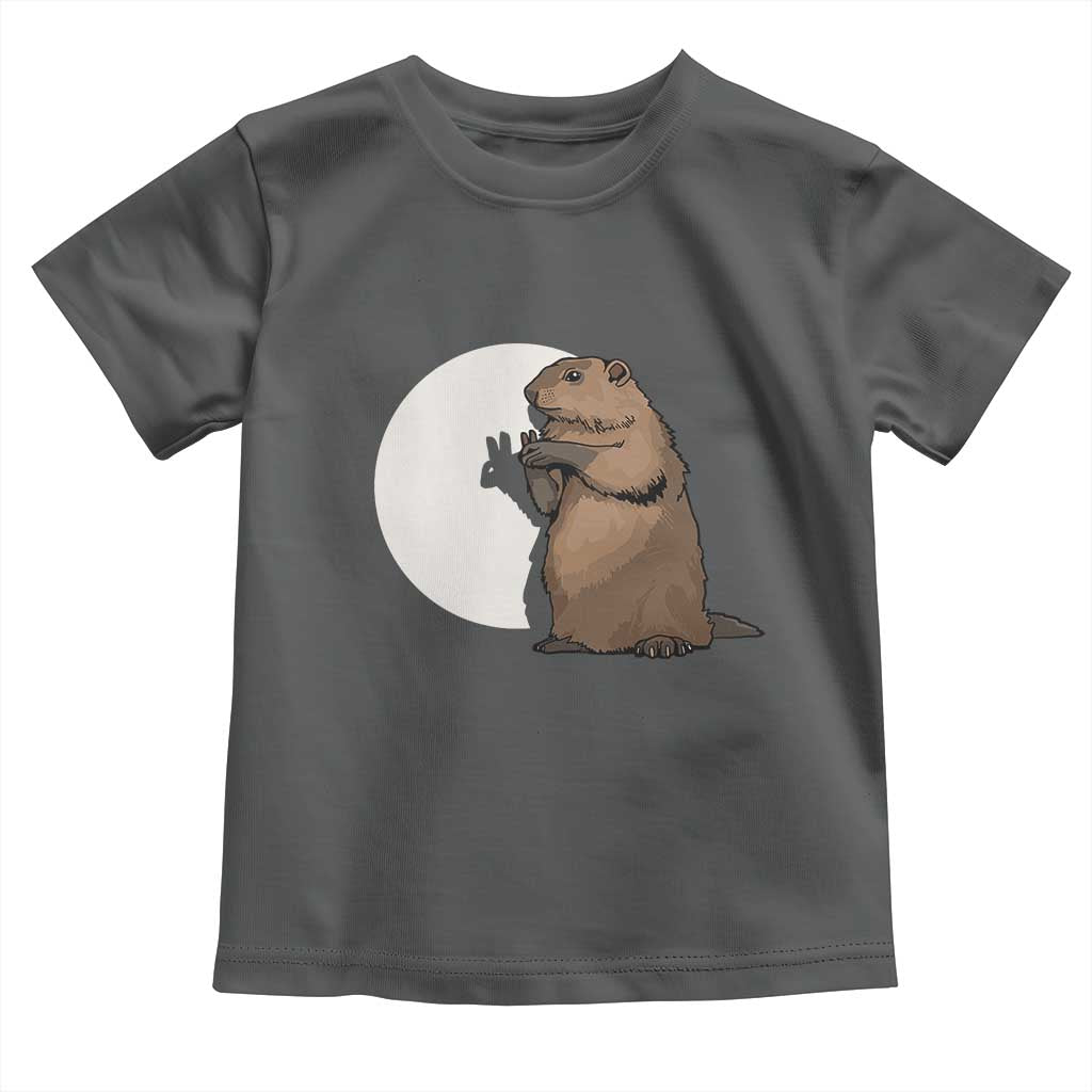 Groundhog Shadow Meteorlogy Toddler T Shirt Woodchuck Puppet Funny Gift TS02 Dark Heather Print Your Wear