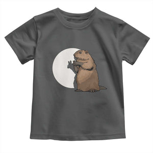 Groundhog Shadow Meteorlogy Toddler T Shirt Woodchuck Puppet Funny Gift TS02 Dark Heather Print Your Wear