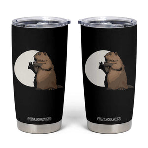 Groundhog Shadow Meteorlogy Tumbler Cup Woodchuck Puppet Funny Gift TS02 Black Print Your Wear