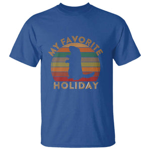 Groundhog Day T Shirt My Favorite Holiday Ground Hog Shadow Retro Sunset TS02 Royal Blue Print Your Wear