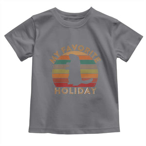 Groundhog Day Toddler T Shirt My Favorite Holiday Ground Hog Shadow Retro Sunset TS02 Charcoal Print Your Wear