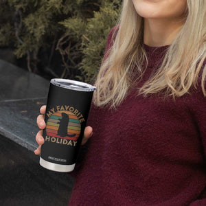 Groundhog Day Tumbler Cup My Favorite Holiday Ground Hog Shadow Retro Sunset TS02 Print Your Wear