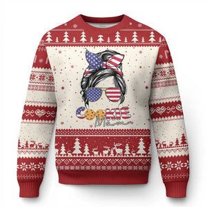 Scout Girl Mom Ugly Christmas Sweater American Proud Cookie Mom Troop Leader Family Matching TS02 Beige Red Print Your Wear