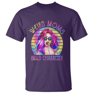 Weird Moms Build Character T Shirt Cool Mom Tie Dye Hippie Mother's Day TS02 Purple Printyourwear