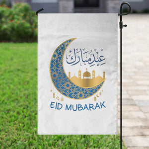 Eid Mubarak Crescent Moon Mosque Garden Flag Arabic Calligraphy Islamic Celebration Gift TS02 Print Your Wear