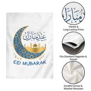 Eid Mubarak Crescent Moon Mosque Garden Flag Arabic Calligraphy Islamic Celebration Gift TS02 Print Your Wear