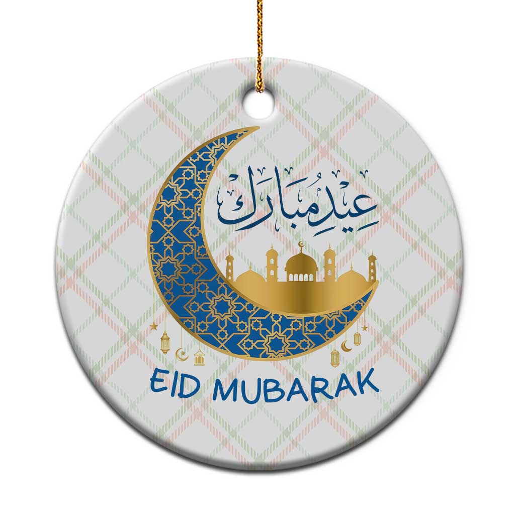 Eid Mubarak Crescent Moon Mosque Ceramic Ornament Arabic Calligraphy Islamic Celebration Gift TS02 1pc Christmas Plaid Print Your Wear