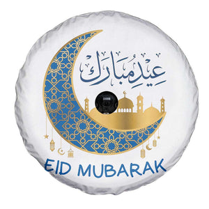 Eid Mubarak Crescent Moon Mosque Spare Tire Cover Arabic Calligraphy Islamic Celebration Gift TS02 Print Your Wear