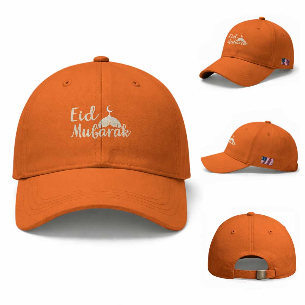 Eid Mubarak Mosque Silhouette Baseball Cap Islamic Holiday Celebration