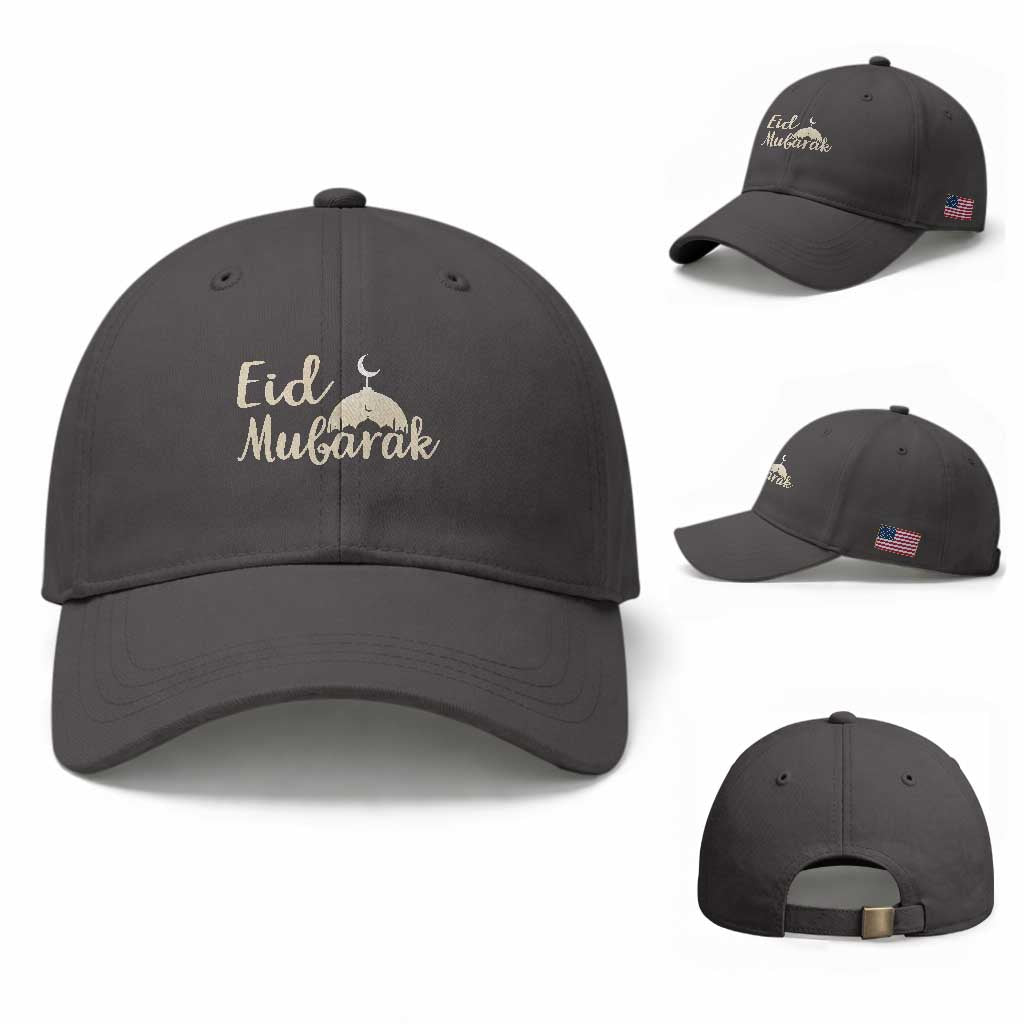 Eid Mubarak Mosque Silhouette Baseball Cap Islamic Holiday Celebration