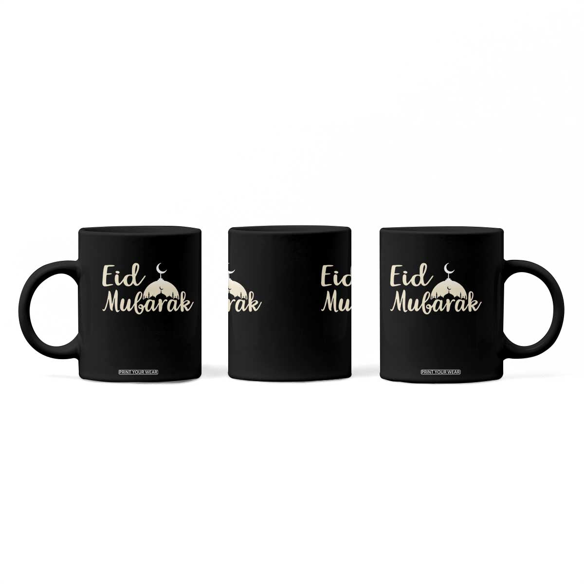 Eid Mubarak Mosque Silhouette Coffee Mug Islamic Holiday Celebration TS02 Print Your Wear