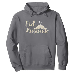 Eid Mubarak Mosque Silhouette Hoodie Islamic Holiday Celebration TS02 Charcoal Print Your Wear