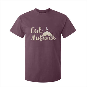 Eid Mubarak Mosque Silhouette T Shirt For Kid Islamic Holiday Celebration TS02 Maroon Print Your Wear