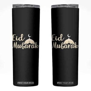 Eid Mubarak Mosque Silhouette Skinny Tumbler Islamic Holiday Celebration TS02 Black Print Your Wear