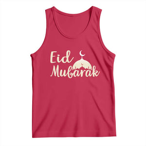 Eid Mubarak Mosque Silhouette Tank Top Islamic Holiday Celebration TS02 Red Print Your Wear