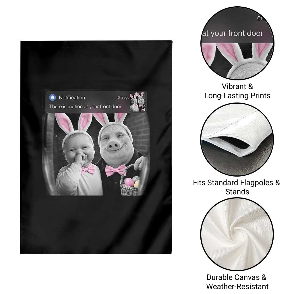 Funny Easter AI Baby with John Pork Meme Garden Flag There Is Motion at Your Front Door Notification Humor TS02 Print Your Wear